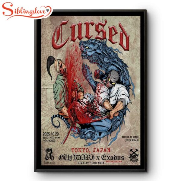 Cursed Tour Tokyo, Japan 2025 Poster Canvas For Fans