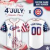 Custom Name And Number Chicago Cubs MLB x 4th Of July Day Baseball Jersey Shirt
