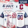 Custom Name And Number Cleveland Guardians MLB x 4th Of July Day Baseball Jersey Shirt