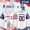 Custom Name And Number Colorado Rockies MLB x 4th Of July Day Baseball Jersey Shirt