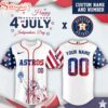 Custom Name And Number Houston Astros MLB x 4th Of July Day Baseball Jersey Shirt