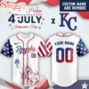 Custom Name And Number Kansas City Royals MLB x 4th Of July Day Baseball Jersey Shirt
