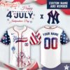 Custom Name And Number New York Yankees MLB x 4th Of July Day Baseball Jersey Shirt