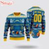 Custom Name And Number Nfl Los Angeles Chargers Ugly Christmas Sweater