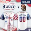 Custom Name And Number San Diego Padres MLB x 4th Of July Day Baseball Jersey Shirt