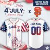 Custom Name And Number San Francisco Giants MLB x 4th Of July Day Baseball Jersey Shirt