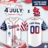 Custom Name And Number St. Louis Cardinals MLB x 4th Of July Day Baseball Jersey Shirt