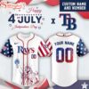 Custom Name And Number Tampa Bay Rays MLB x 4th Of July Day Baseball Jersey Shirt