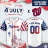 Custom Name And Number Washington Nationals MLB x 4th Of July Day Baseball Jersey Shirt
