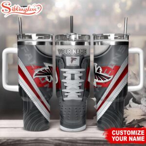 Custom Name Atlanta Falcons Sneaker NFL Tumbler 40Oz Handle
