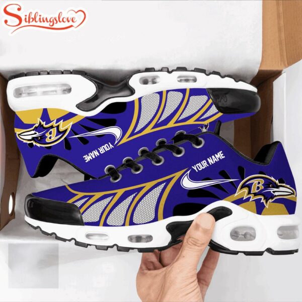 Custom Name Baltimore Ravens Air Max Plus Shoes For Fans