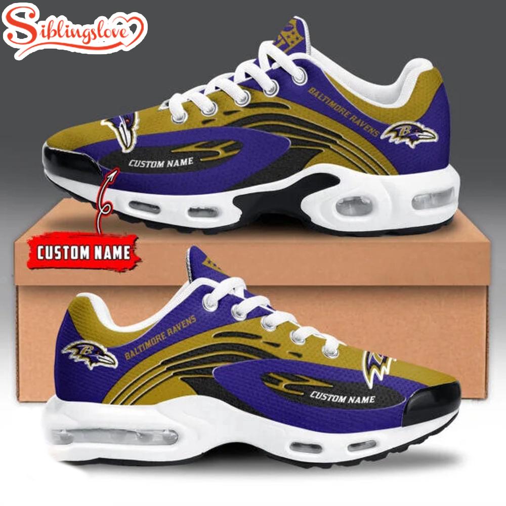 Custom Name Baltimore Ravens NFL Air Max Plus Shoes Gifts For Fan Custom Name Baltimore Ravens NFL Air Max Plus Shoes Gifts For Fan