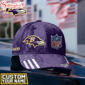 Custom Name Baltimore Ravens NFL Heritage Classic Cap For Fans
