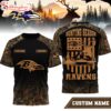 Custom Name Baltimore Ravens NFL Hunting Season 3D Shirt