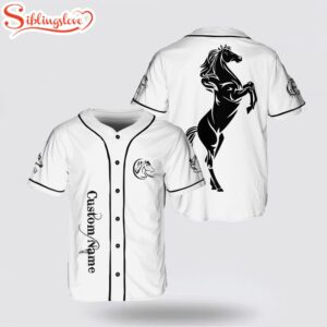 Custom Name Best Horse Animal Racing Lover Baseball Jersey Shirt