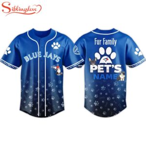 Custom Name Blue Jays 2026 Fur Family Pet Baseball Jersey Shirt