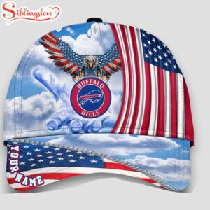 Custom Name Buffalo Bills 4th Of July America Flag Eagle Classic Cap