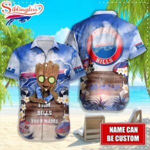 Custom Name Buffalo Bills NFL Groot Hawaiian Shirt