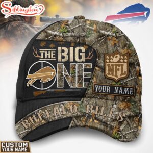 Custom Name Buffalo Bills NFL The Big One Hunting Classic Cap