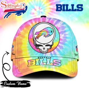 Custom Name Buffalo Bills NFL Tie Dye Classic Baseball Cap