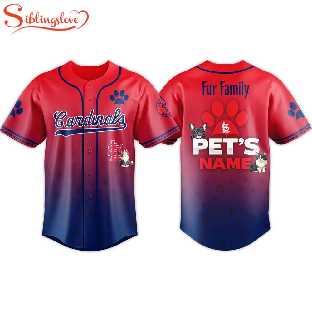 Custom Name Cardinals 2026 Fur Family Pet Baseball Jersey Shirt 1 Custom Name Cardinals 2026 Fur Family Pet Baseball Jersey Shirt