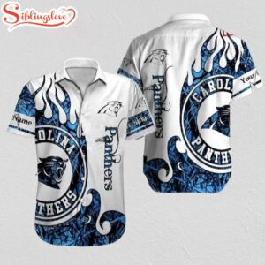 Custom Name Carolina Panthers Football Hawaiian Shirt