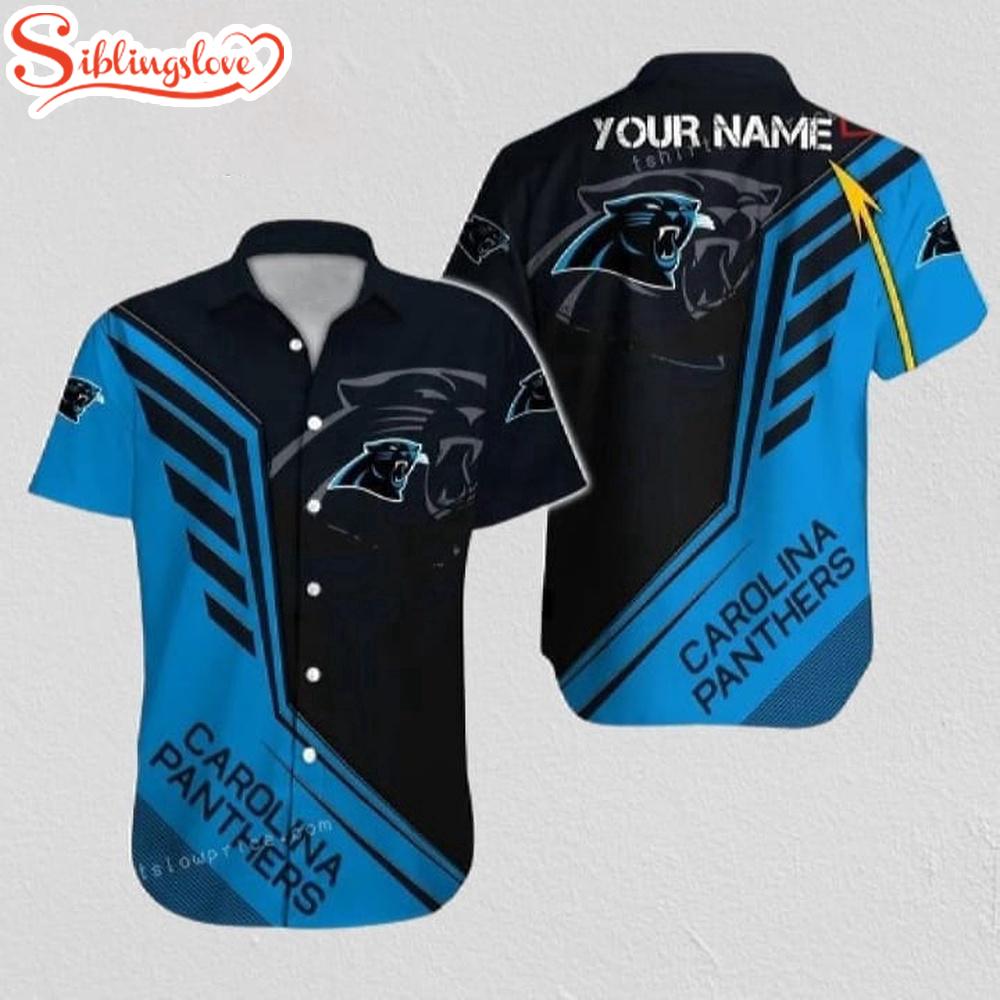 Custom Name Carolina Panthers Hawaiian Shirt 1 Custom Name Carolina Panthers Hawaiian Shirt