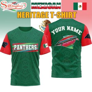 Custom Name Carolina Panthers Mexican 3D Shirt Gift For Fans