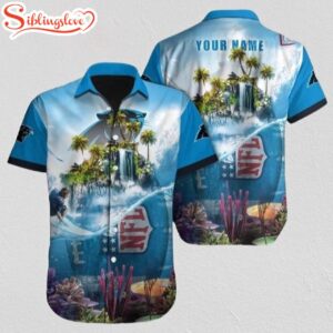 Custom Name Carolina Panthers NFL Aloha Hawaiian Shirts