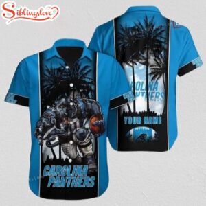 Custom Name Carolina Panthers NFL Football Hawaiian Shirt
