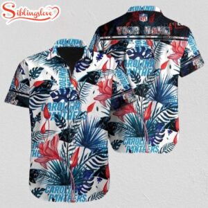 Custom Name Carolina Panthers NFL Logo Hawaiian Shirt