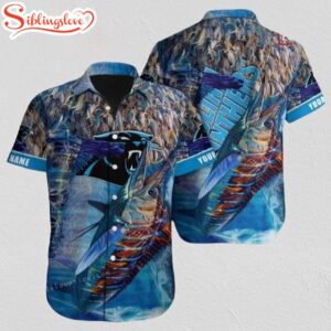 Custom Name Carolina Panthers NFL Team Sport Hawaiian Shirt