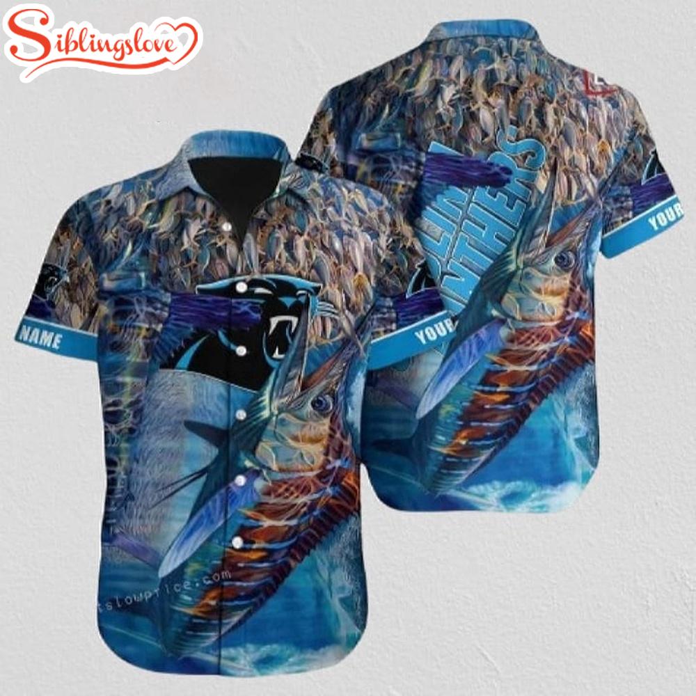 Custom Name Carolina Panthers NFL Team Sport Hawaiian Shirt 1 Custom Name Carolina Panthers NFL Team Sport Hawaiian Shirt