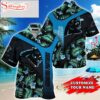 Custom Name Carolina Panthers Nfl Tropical Hawaiian Shirt