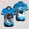 Custom Name Carolina Panthers Pattern Hawaiian Shirt