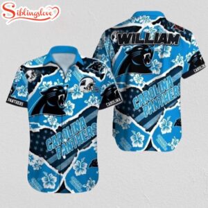 Custom Name Carolina Panthers Sport Team NFL Hawaiian Shirt