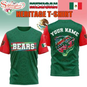 Custom Name Chicago Bears Mexican 3D Shirt Gift For Fans