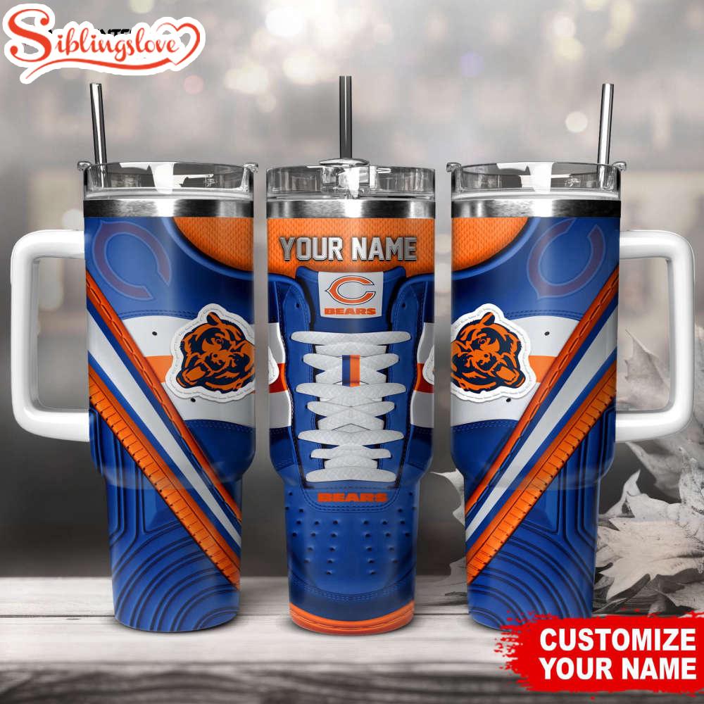 Custom Name Chicago Bears Sneaker NFL Tumbler 40Oz Handle 1 Custom Name Chicago Bears Sneaker NFL Tumbler 40Oz Handle
