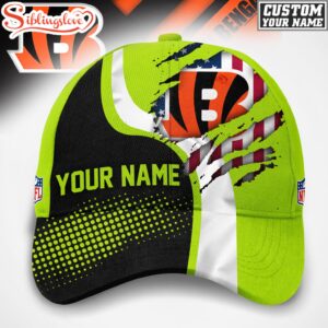 Custom Name Cincinnati Bengals NFL Hi-Vis Safety Classic Baseball Cap