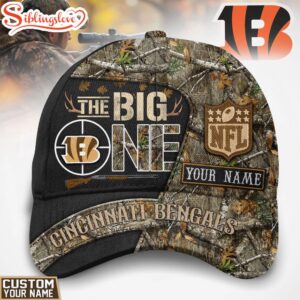 Custom Name Cincinnati Bengals NFL The Big One Hunting Classic Cap