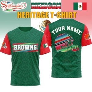 Custom Name Cleveland Browns Mexican 3D Shirt Gift For Fans