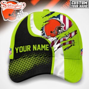 Custom Name Cleveland Browns NFL Hi-Vis Safety Classic Baseball Cap