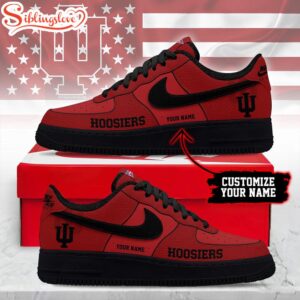 Custom Name Custom Name Indiana Hoosiers NCAA Air Force 1 Shoes