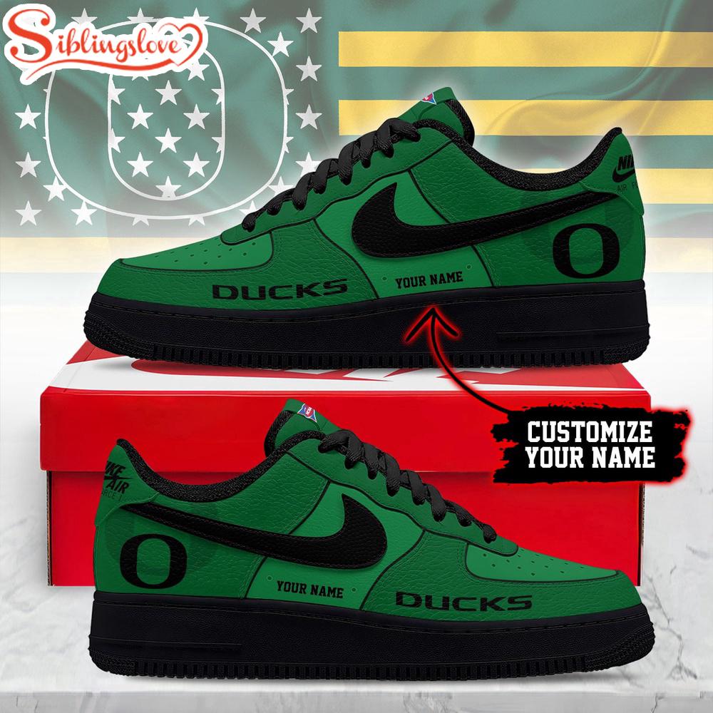 Custom Name oregon ducks ncaa air force 1 shoes 1 Custom Name Custom Name Oregon Ducks NCAA Air Force 1 Shoes