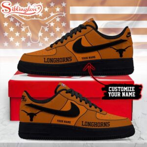 Custom Name Custom Name Texas Longhorns NCAA Air Force 1 Shoes