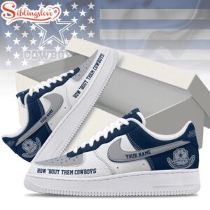 Custom Name Dallas Cowboys Air Force 1 Shoes For Fans