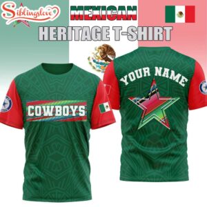 Custom Name Dallas Cowboys Mexican 3D Shirt Gift For Fans