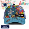 Custom Name Dallas Cowboys NFL Autism Awareness Classic Cap