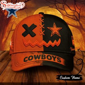 Custom Name Dallas Cowboys NFL Halloween Classic Baseball Cap