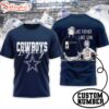 Custom Name Dallas Cowboys NFL Legacy Father Day 3D T-Shirt For Fans